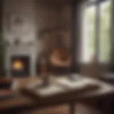 A cozy reading nook with a steaming cup of tea and a stack of books