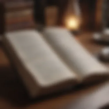 An open book with handwritten notes in the margins