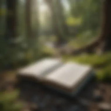 Nature as a Companion in Literary Solace A serene landscape that evokes calm and introspection