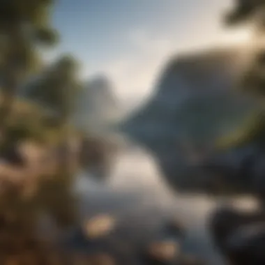 A tranquil landscape where time appears to stand still, inviting contemplation and reflection.