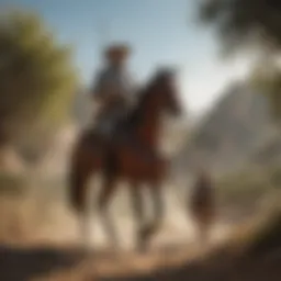 An artistic depiction of Don Quixote and Sancho Panza on their adventures.