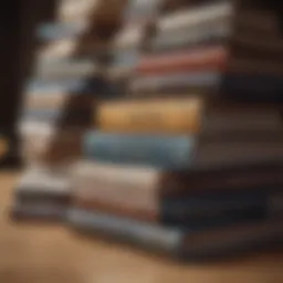 A stack of influential books on wealth-building
