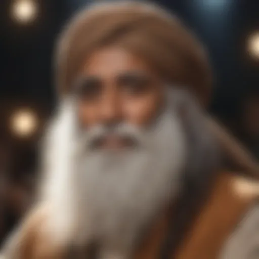 Sadhguru speaking at an event