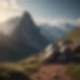 A serene mountain landscape symbolizing strength and resilience