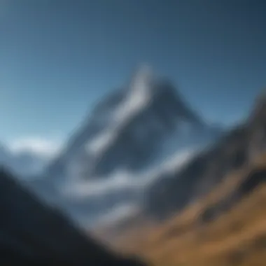 Majestic mountains standing tall under a clear blue sky