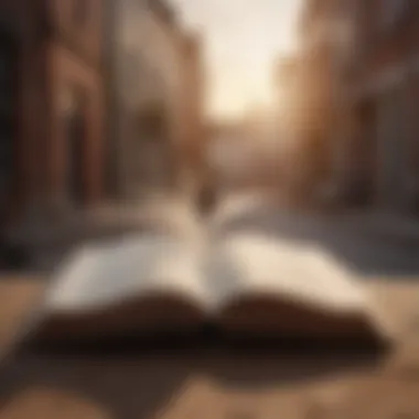 The Power of Literature in Shaping Mindset An open book with pages turning in a gentle breeze, symbolizing the power of literature