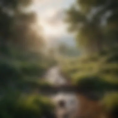 Landscape of Hope A serene landscape representing hope and the possibility of change through compassion