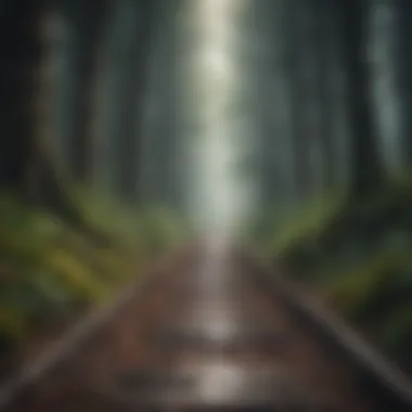 Navigating Life's Journey through Motivation A path leading through a dense forest, representing the journey of life