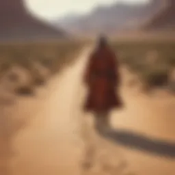 Symbolic representation of a journey through the desert