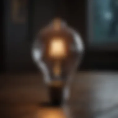 Illuminating Insights for Growth A light bulb illuminating a dark space, symbolizing ideas