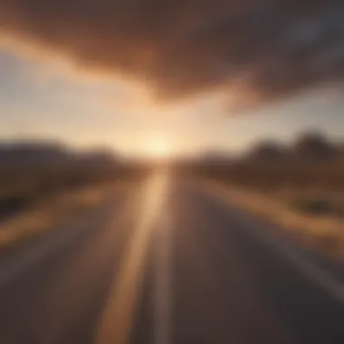 The Journey Ahead An open road leading into the horizon, representing the journey towards success.