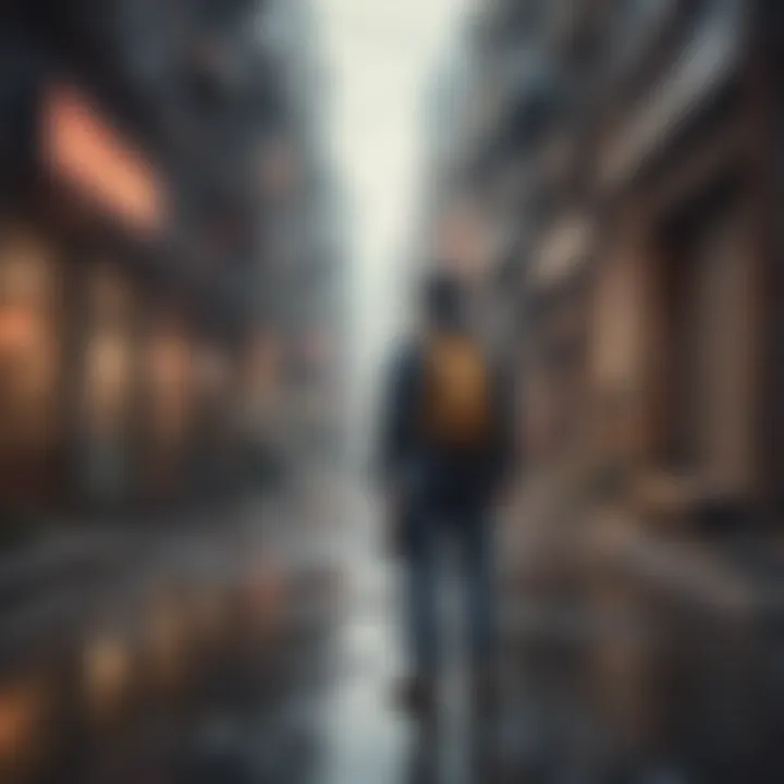 Illustration depicting the themes of dystopia and hope