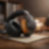 Individual immersed in an audiobook experience