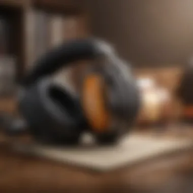 Individual immersed in an audiobook experience