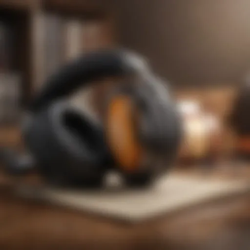 Individual immersed in an audiobook experience