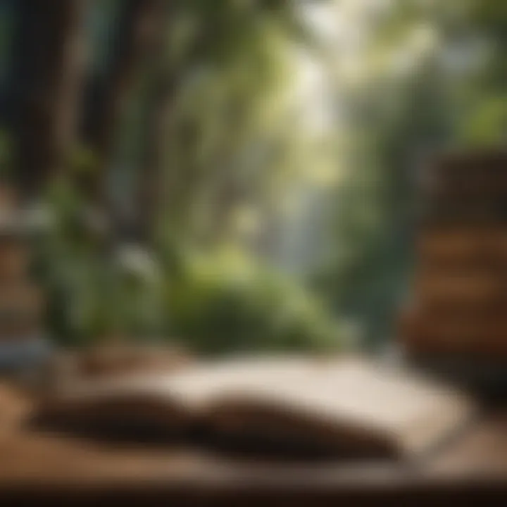 Individual contemplating personal growth through reading