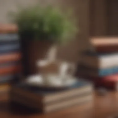 Nurturing the Mind with Literature A cup of tea beside a stack of personal growth books.
