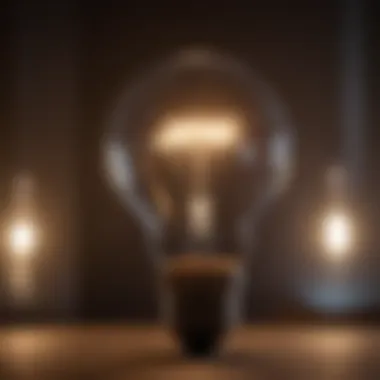 A lightbulb glowing brightly representing inspiration