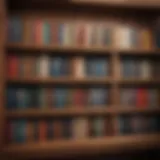 A collection of motivational books on a wooden shelf, showcasing diverse titles and authors.