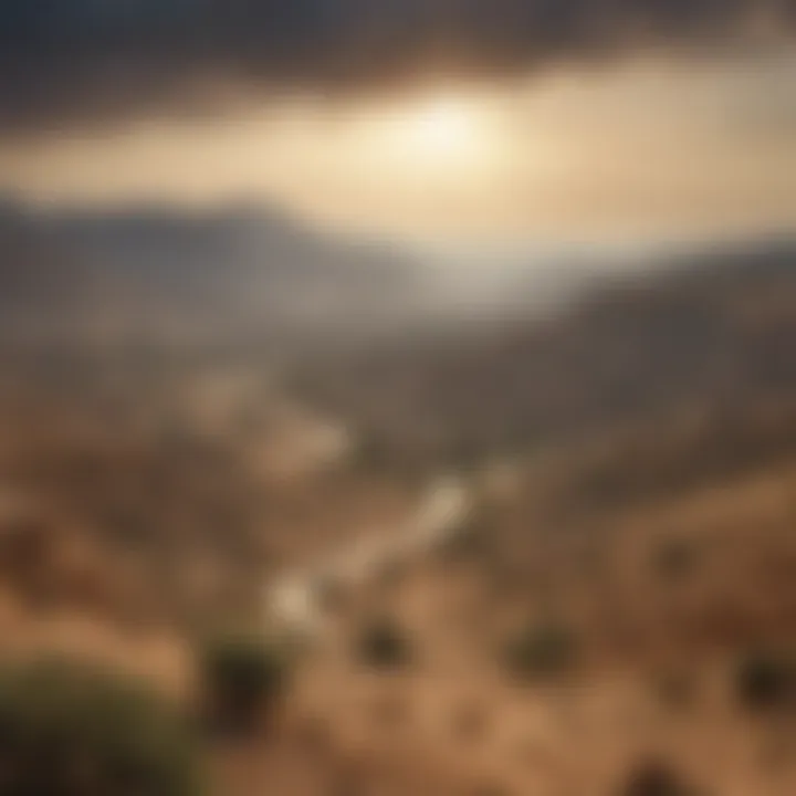 An artistic depiction of the ancient Israelite landscape.