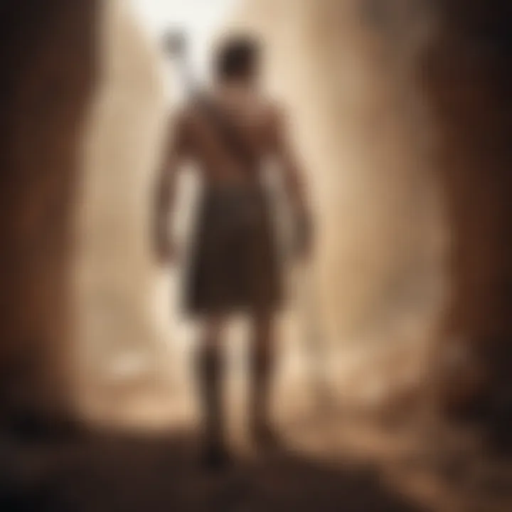An evocative image representing courage and faith.