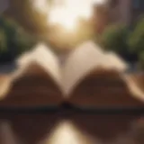 An open book with pages turning, symbolizing the journey of life.
