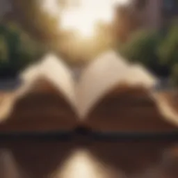 An open book with pages turning, symbolizing the journey of life.