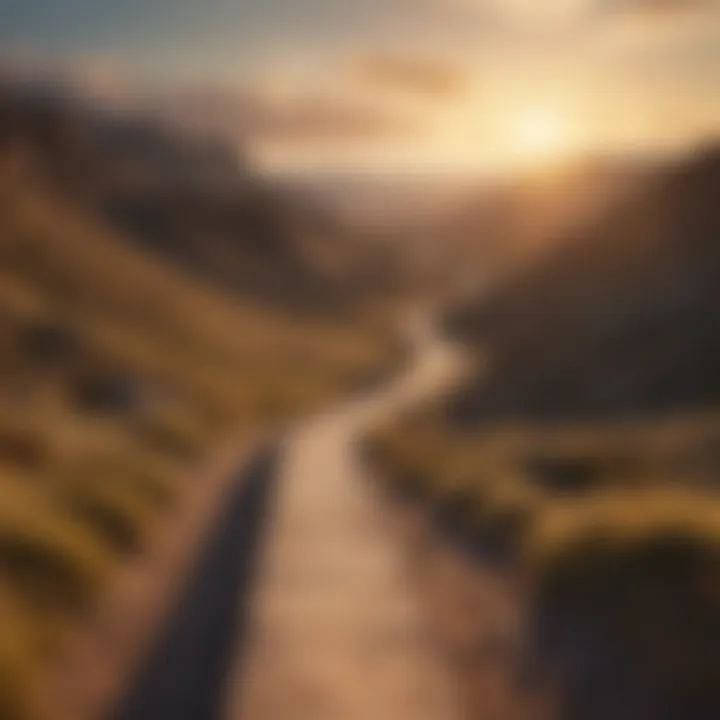 A winding road leading toward a horizon, illustrating the path of experiences.