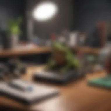 Tools for Enhanced Productivity An inspiring desk setup with productivity tools