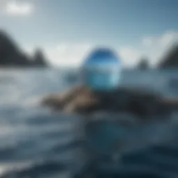 Conceptual visualization of blue ocean strategy
