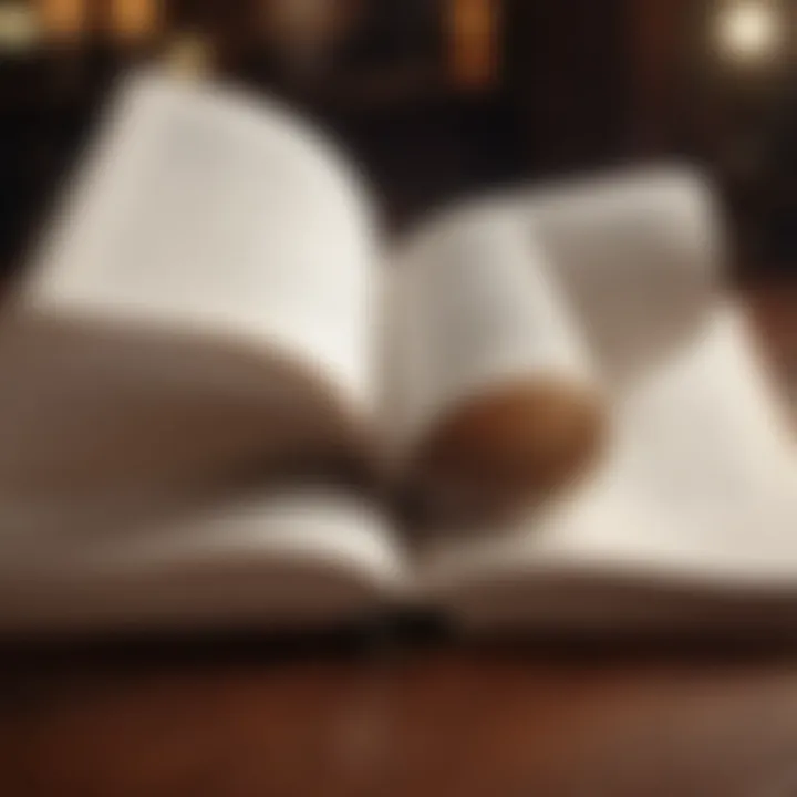 An open book with inspiring quotes