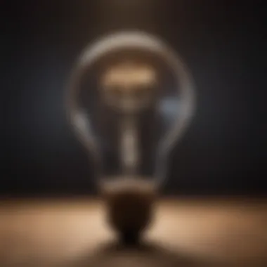 A glowing light bulb representing innovative ideas and insights