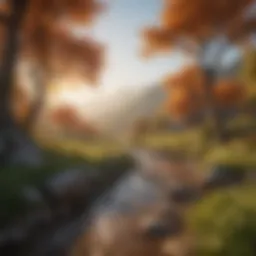 A serene landscape symbolizing longevity and tranquility