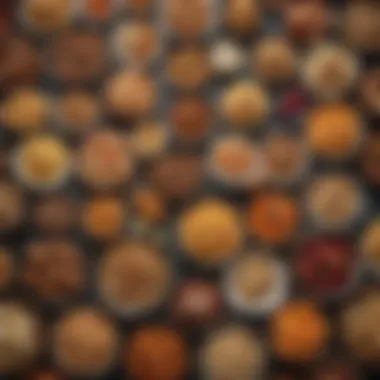Variety in Dietary Choices Illustration of diverse food options