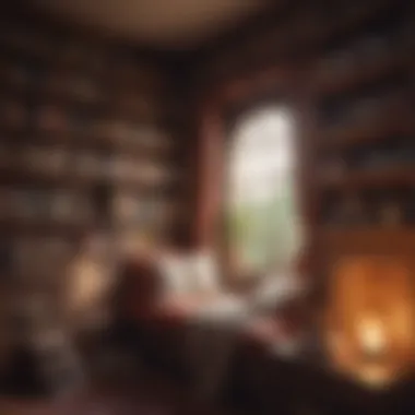 The Nook of Niche Genres An illustration of a cozy reading nook filled with niche genre books