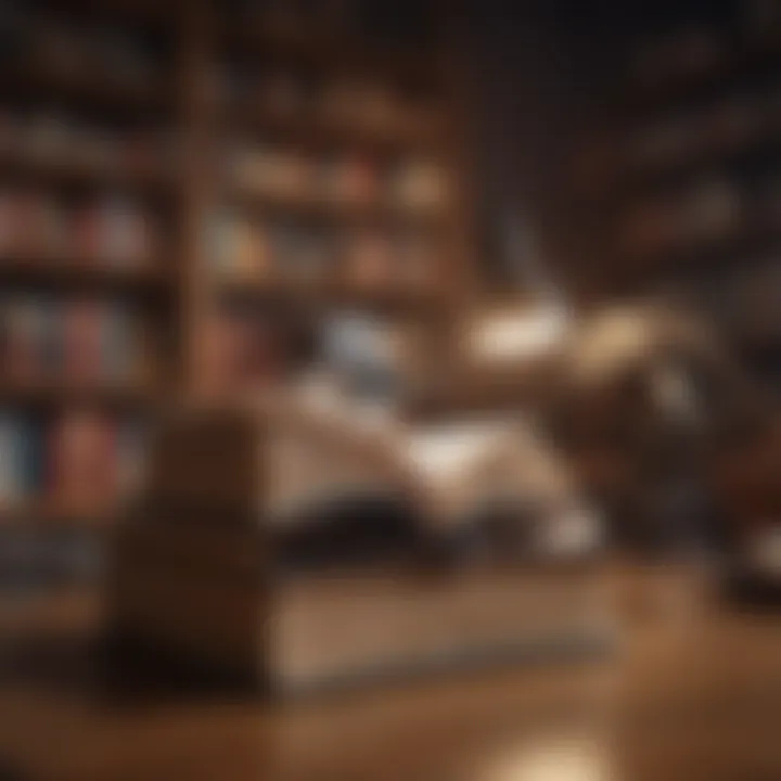 A depiction of a digital platform curating longtail books for readers