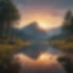 A serene landscape symbolizing inner peace and self-reflection