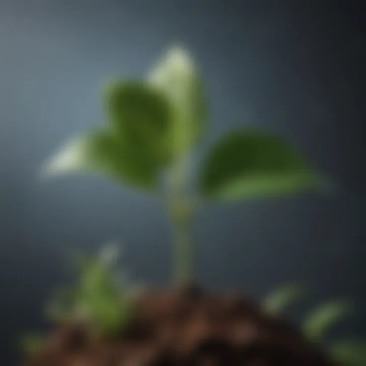 A close-up of a growing plant symbolizing personal development and growth