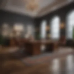A luxurious office space representing wealth