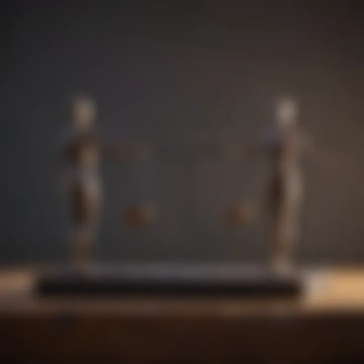 An abstract visualization of the balance between individual rights and societal responsibilities.