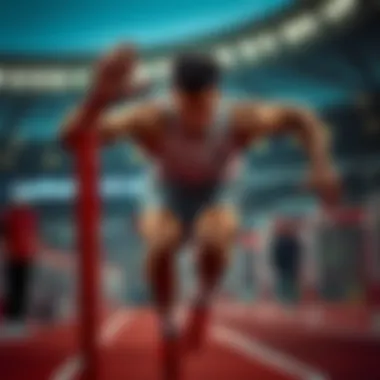 Resilience in Action A resilient athlete overcoming obstacles