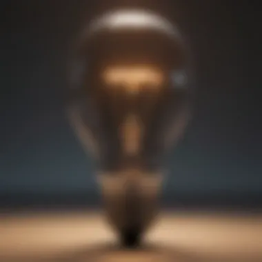 A light bulb symbolizing ideas and breakthroughs emerging from the mind