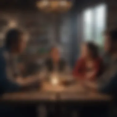 A group of individuals engaged in meaningful conversation