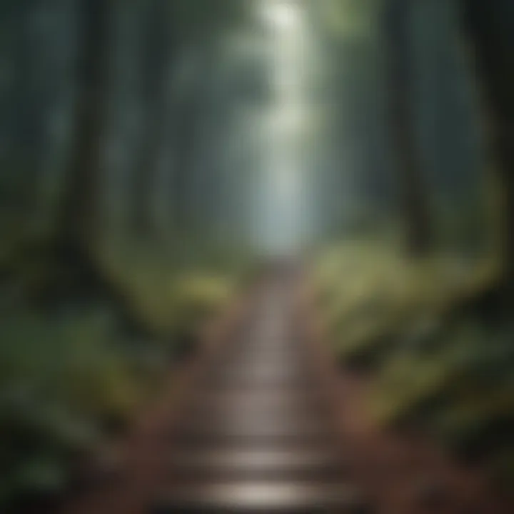 A path through a forest, illustrating the journey of personal growth