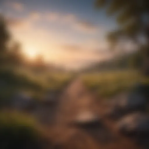 A serene landscape at dawn, symbolizing new beginnings and introspection.