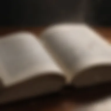 Essence of Condensed Literature An open book with highlighted passages, symbolizing the condensation of literature.