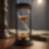 A serene hourglass symbolizing the passage of time