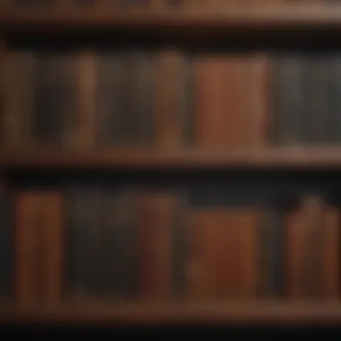 Classic Shelf of Timeless Literary Works A classic bookshelf filled with timeless literature.