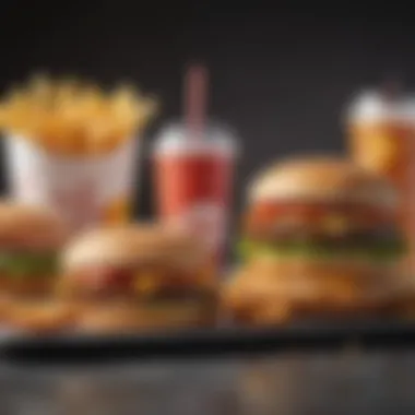 A visual representation of health statistics related to fast food consumption.