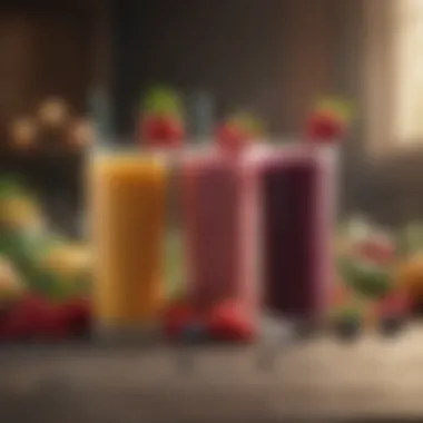 Nourishing smoothies brimming with vitality Colorful smoothies depicting health and wellness